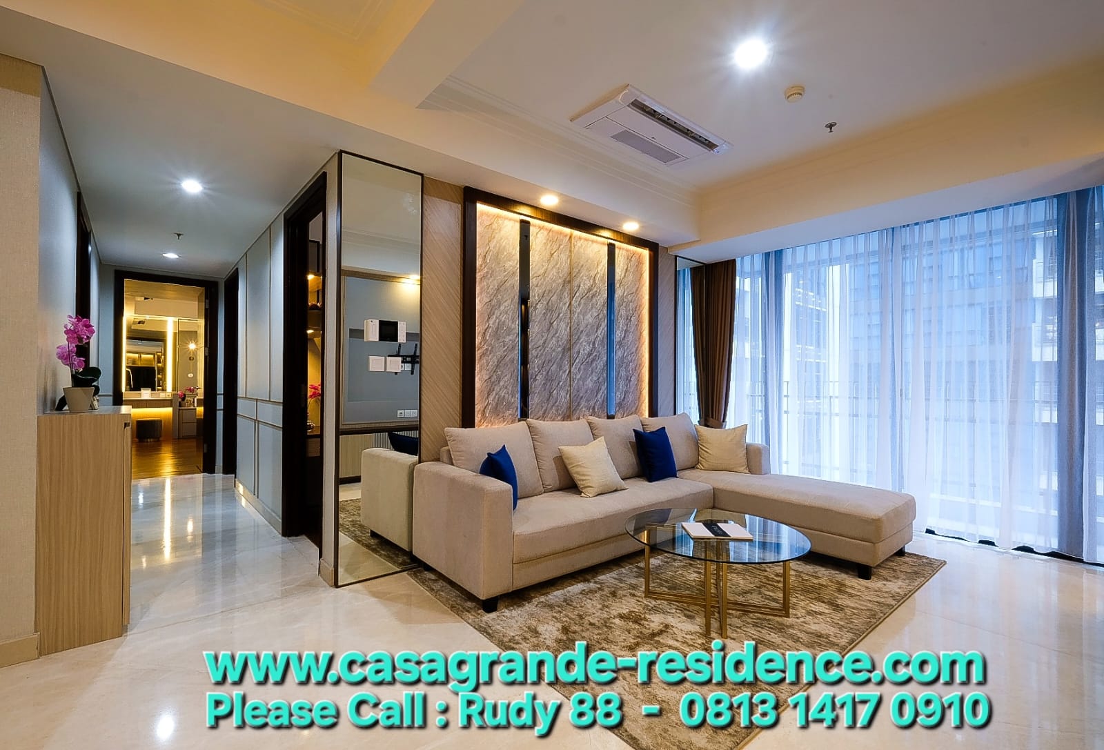 Jual Apartemen Casa Grande Residence Tower Angelo Lantai 37 Unit 09 Luas 129 m2 Rp.5,5 Milyar Fully Furnished